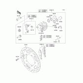 Схема вузла: Переднє гальмо для Kawasaki VN1600 VN1600 Classic