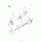 Схема узла: Коленчатый вал для Kawasaki AX125 Fury 125R