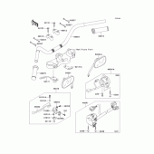 Схема вузла: Кермо (A8F) для Kawasaki EJ650 W650