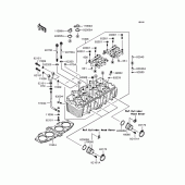 Схема вузла: Головка циліндра для Kawasaki ZR400 ZRX