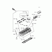 Схема узла: Головка цилиндра для Kawasaki ZX1400 Ninja ZX-14R ABS