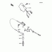 Схема вузла: Система запалювання для Kawasaki KMX125