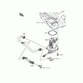 Схема вузла: Паливний насос Kawasaki KX250/ KX252 KX250F