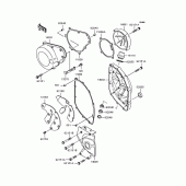Схема узла: Крышка двигателя для Kawasaki ZX400 ZZR400