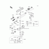 Схема вузла: Кермо & Пульт управління рульовим для Kawasaki KX450 KX450F