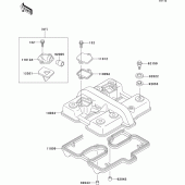 Схема вузла: Клапанна кришка для Kawasaki EX500 GPZ500S