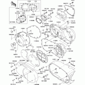 Схема вузла: Engine cover(s)(1/2) для Kawasaki VN1500 VN1500 Classic