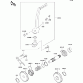 Схема вузла: Kickstarter mechanism для Kawasaki KX85 KX85