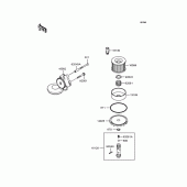 Схема вузла: Масляний насос & Масляний фільтр Kawasaki ZR750 Zephyr