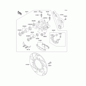 Схема узла: Задний тормозной суппорт для Kawasaki ZX600 Ninja ZX-6