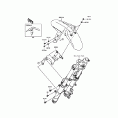 Схема вузла: Переднє крило для Kawasaki EX300 Ninja 300 ABS