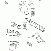 Схема вузла: Інформаційні наклейки для Kawasaki ZX1100 ZZ-R1100