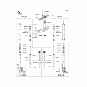 Схема вузла: Вилка передньої осі для Kawasaki ZR750 Z750R ABS