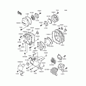 Схема вузла: Кришка двигуна для Kawasaki ZR1100 Zephyr 1100