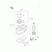 Схема вузла: Циліндр & Поршень для Kawasaki EN500 Vulcan 500 LTD