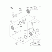 Схема вузла: Starter motor для Kawasaki ZG1200 Voyager XII