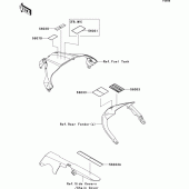 Схема узла: Информационные наклейки (kbf/kcf) для Kawasaki ZX1000 Ninja ZX-10R ABS