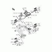 Схема узла: Подножки для Kawasaki KLZ1000 Versys 1000 LT