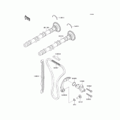 Схема узла: Распредвал & Цепь ГРМ & Натяжитель для Kawasaki ZX750 Ninja ZX-7R