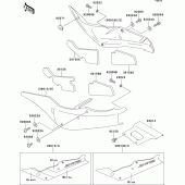 Схема узла: Side cover/chain case(zx750-j1) для Kawasaki ZX750 ZXR750