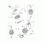 Схема вузла: Головка циліндра для Kawasaki VN1700 Vulcan 1700 Voyager Custom ABS