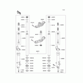 Схема вузла: Передня вилка(k6f) для Kawasaki ZR750 Z750S
