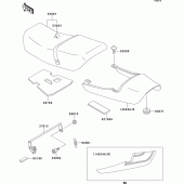Схема вузла: Сидіння для Kawasaki ZR750 Zephyr