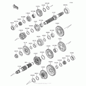 Схема вузла: Трансмісія для Kawasaki ZX636 Ninja ZX-6R