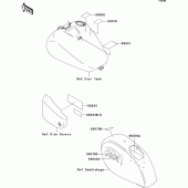 Схема узла: Информационные наклейки для Kawasaki VN1500 VN1500 Classic Tourer Fi