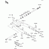 Схема вузла: Задній важіль (маятник) для Kawasaki ZR750 Z750