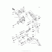 Схема вузла: Підвіска/задній амортизатор для Kawasaki EX650 Ninja 650