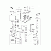 Схема вузла: Передня вилка(1/2) для Kawasaki KX250/ KX252 KX250