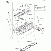 Схема вузла: Головка циліндра для Kawasaki ZR750 Z750