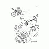Схема узла: Масляный насос для Kawasaki KLX140 KLX140