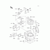Схема вузла: Cylinder head/cylinder для Kawasaki KX125
