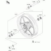 Схема вузла: Ступиця переднього колеса для Kawasaki ZX636 Ninja ZX-6R