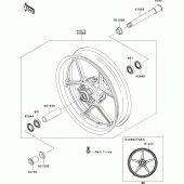 Схема узла: Ступица переднего колеса для Kawasaki ZX1000 Ninja ZX-10R