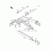 Схема вузла: Задній важіль (Маятник) для Kawasaki ZR250 Balius-II
