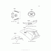 Схема вузла: Decals (Blue) (Black) (Ecf) для Kawasaki ZX1400 Ninja ZX-14R