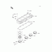Схема вузла: Циліндр & Поршень для Kawasaki ZX600 Ninja ZX-6R