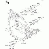 Схема узла: Крепление двигателя для Kawasaki VN1500 VN1500 Drifter