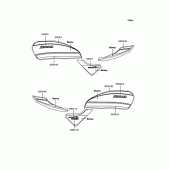 Схема вузла: Наклейки (Eboni-; ZR400-G5) для Kawasaki ZR400 Zephyr X