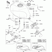 Схема узла: Топливный бак для Kawasaki ER500 ER-5