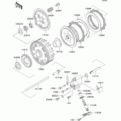 Схема узла: Сцепление для Kawasaki EJ650 W650