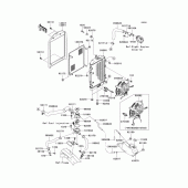 Схема вузла: Радіатор (1/2) для Kawasaki VN1600 Vulcan 1600 Classic