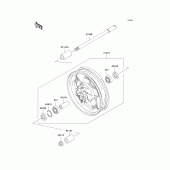 Схема вузла: Front wheel для Kawasaki VN1500 Vulcan 1500 Nomad Fi