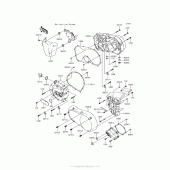 Схема вузла: Engine Cover(S) для Kawasaki VN900 Vulcan 900 Classic LT