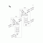 Схема узла: Подвеска/амортизатор для Kawasaki VN1500 Vulcan 1500 Mean Streak