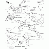 Схема узла: Облицовочные элементы для Kawasaki ZX1000 Ninja ZX-10R