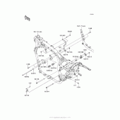Схема вузла: Кріплення двигуна Kawasaki VN1700 Vulcan 1700 Voyager